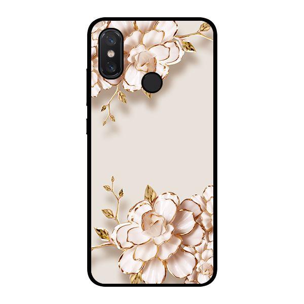 Ốp lưng dành cho điện thoại Xiaomi Mi 8 Tranh Hoa Nền Trắng
