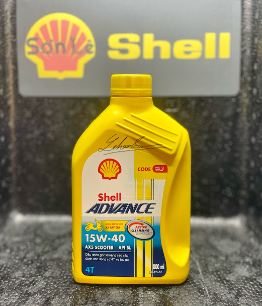 Shell Ax5 scooter 800ml-dầu nhớt xe tay ga, chính hãng, giá rẻ. 