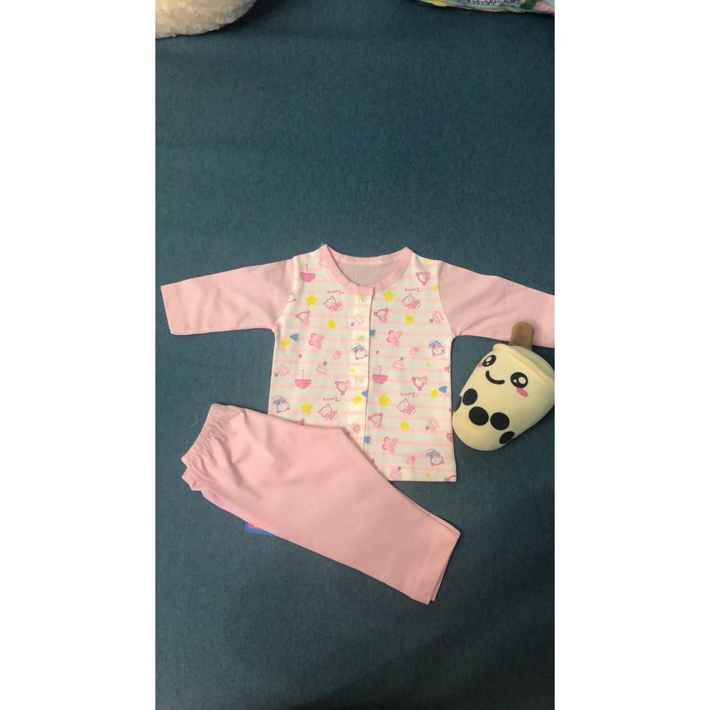 Đồ bộ dài tay cho bé gái 100% cotton