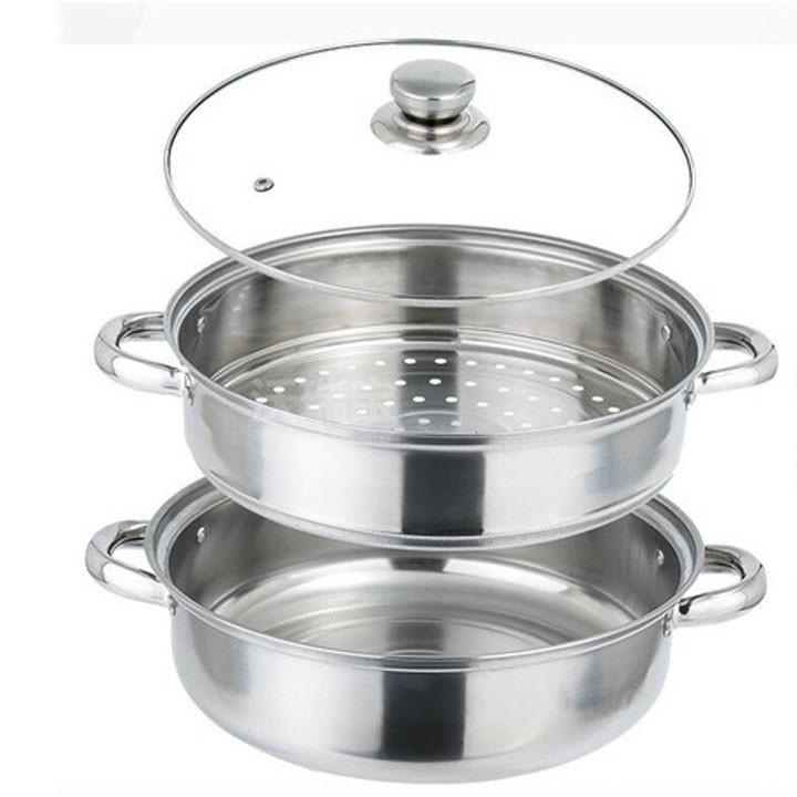 Nồi Hấp Inox 2 Tầng Hotpot 28cm