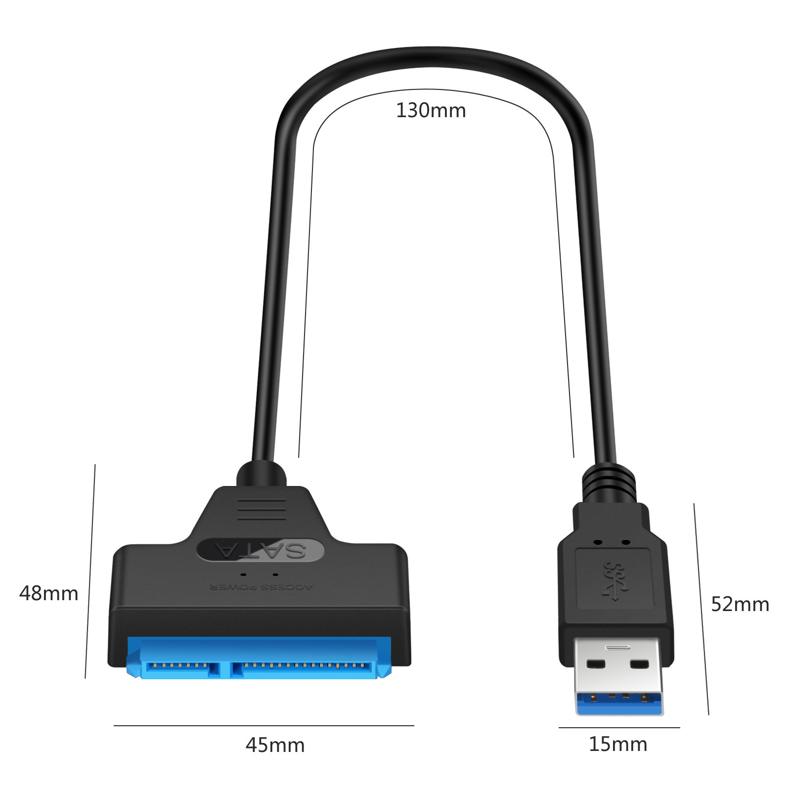 Cáp Chuyển Đổi Kết Nối Ổ Cứng HDD Từ USB 3.0 Sang Sata 22 Pin 2.5 Inch