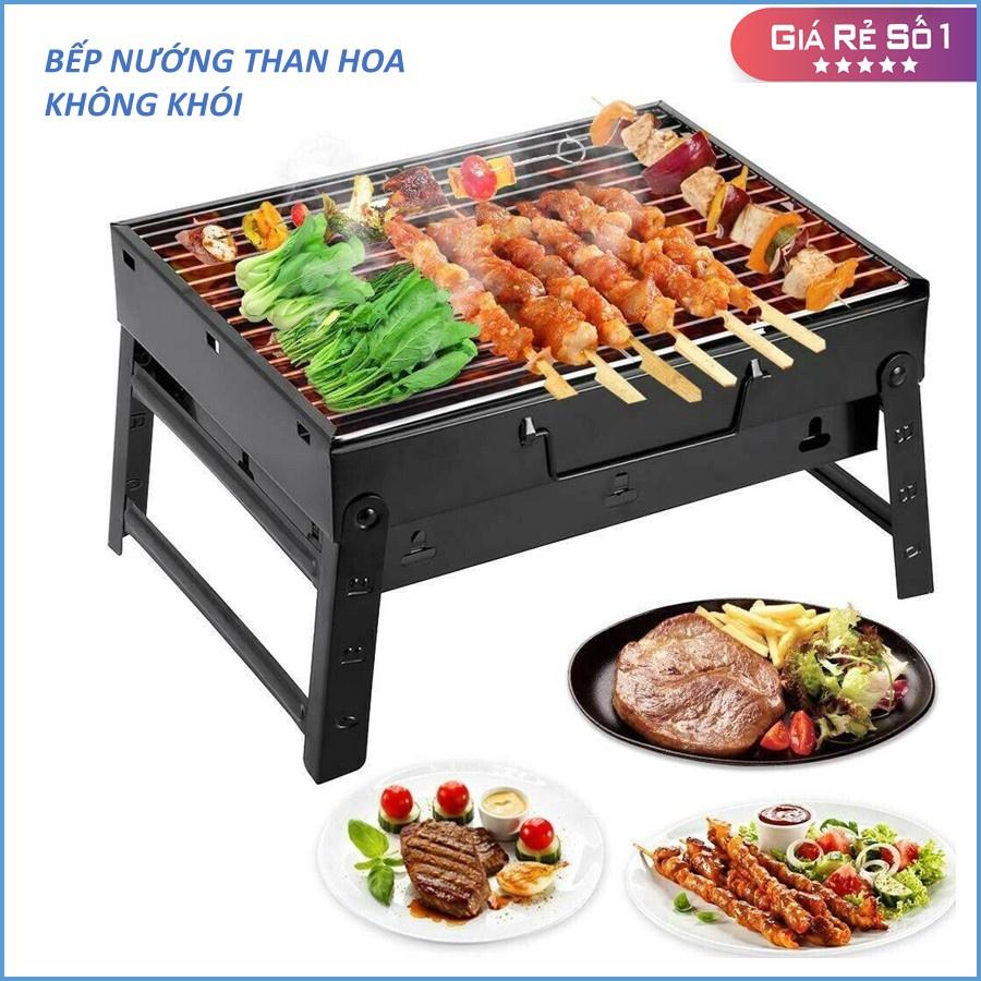 Bếp nướng than hoa vuông không khói, bếp nướng than ngoài trời, bếp nướng BBQ
