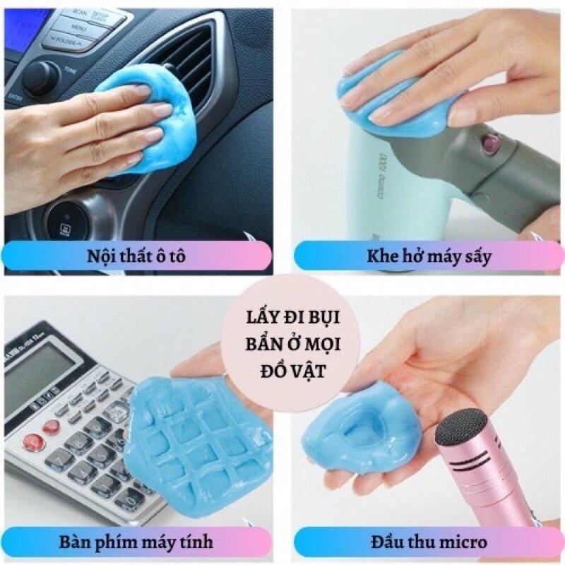 Gel đa năng Super Clean – Slime làm sạch vệ sinh ô tô, bàn phím, điện thoại, bụi bẩn, laptop trọng lượng 80gram