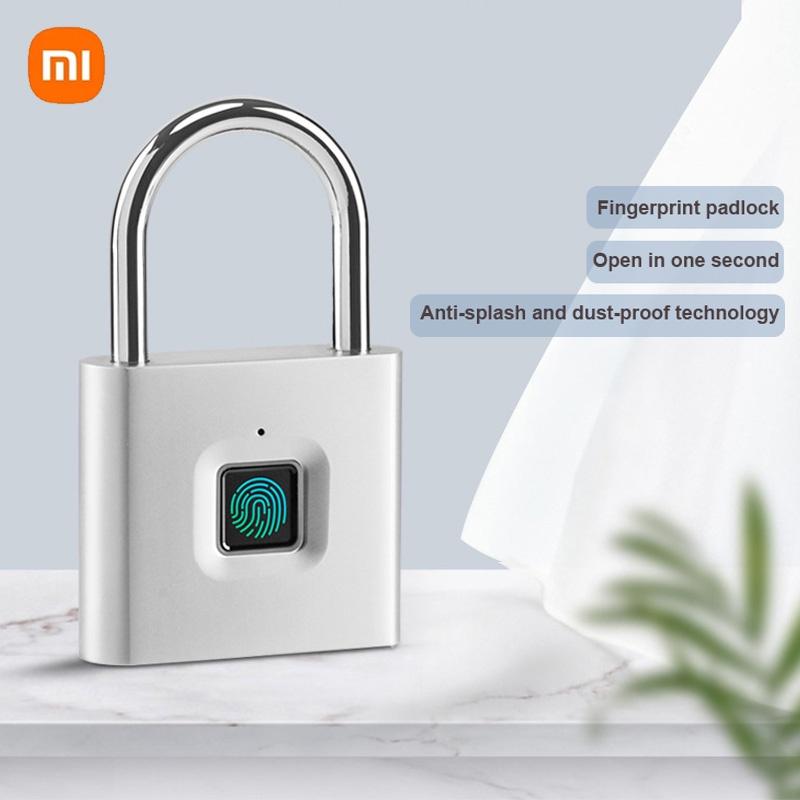 Ổ Khóa Vân Tay Xiaomi SY11 Cỡ Nhỏ Chống Trộm Chống Thấm Nước Kèm Sạc USB Tiện Dụng Cho Cửa Tủ Hàng nhập khẩu