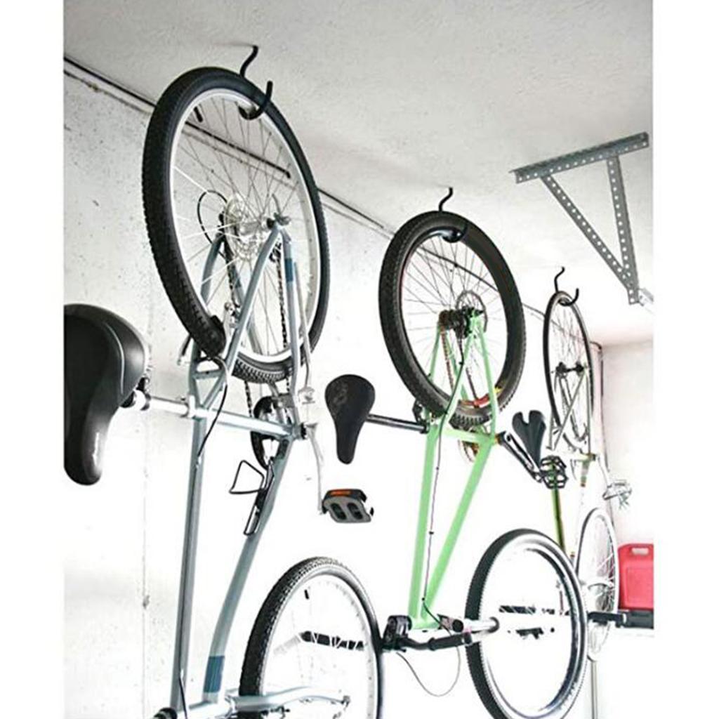 Black Wall Mounted Bike Hook Storage Brackets Garage Parking Racks