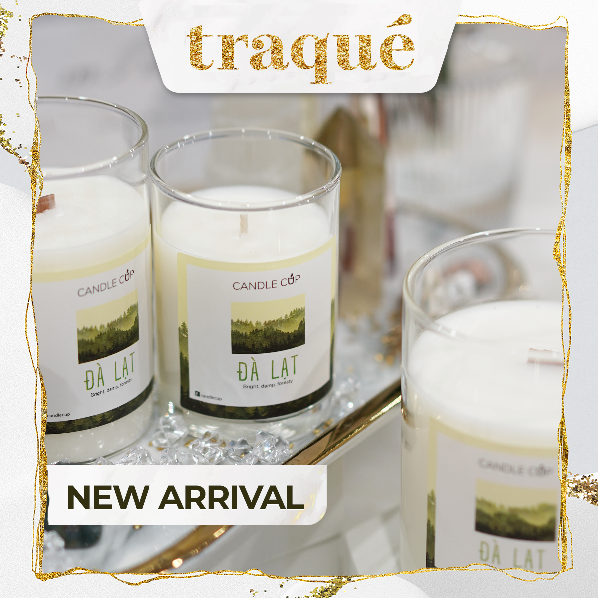 Nến thơm tinh dầu cao cấp không khói an toàn Candle Cup - ĐÀ LẠT - L - 350G