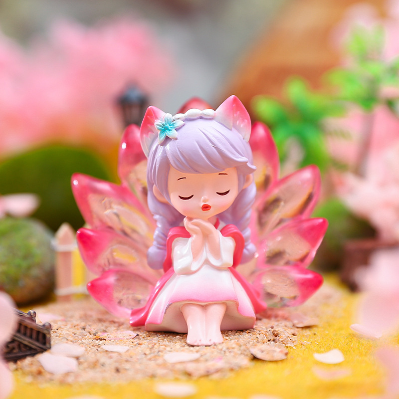 Mô Hình Cửu Vĩ Hồ Cáo Nhỏ 7 Màu GUMIHO Trang Trí Nhà Cửa Xe Hơi Quà Tặng May Mắn Hàng Chính Hãng – Cô gái Gumiho