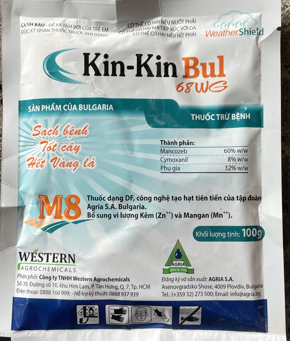 sản phẩm bảo vệ cây trồng KIN KIN BUL M8 gói 100gr