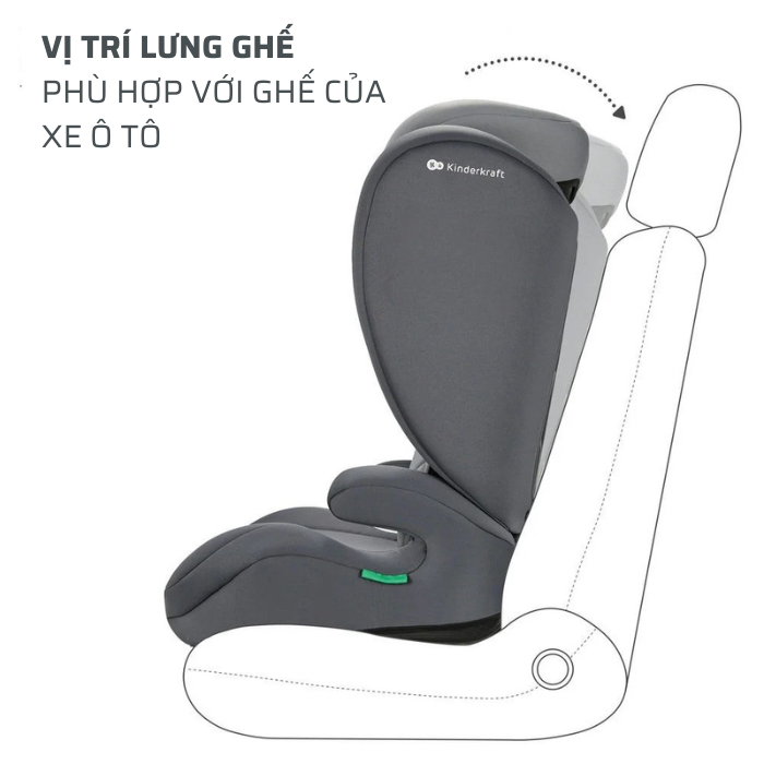Ghế ngồi ô tô Kinderkraft Ispark cho bé từ 3,5 -12 tuổi - Hàng chính hãng