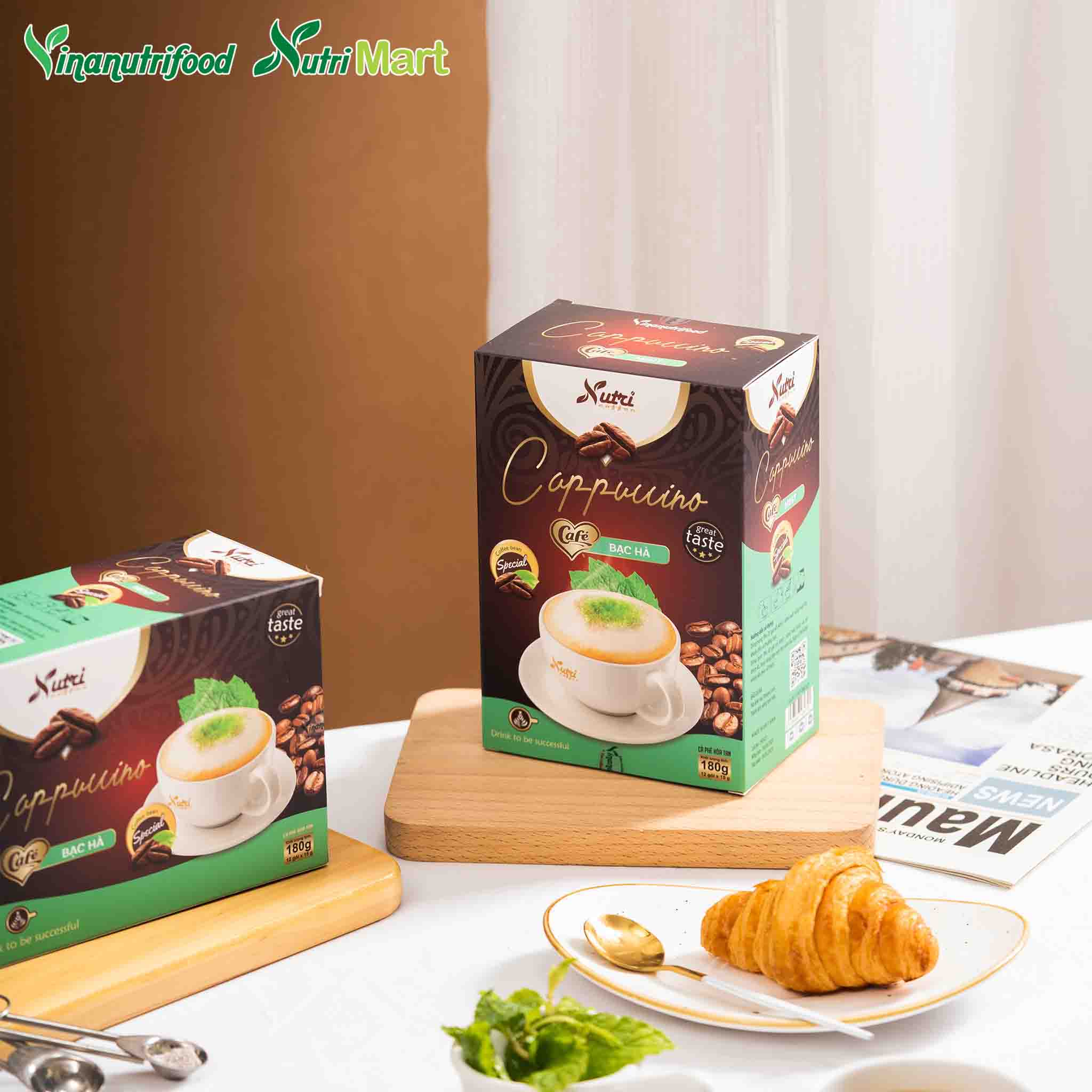 Cà phê hòa tan Capuchino bạc hà Vinanutrifood  đem lại cho người uống hương vị thơm ngon mới lạ