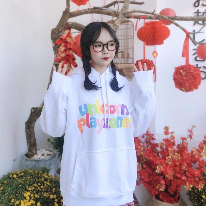 UPZ Áo Khoác Hoodie In Unicorn Play Zone Chữ Bảy Màu (7 Màu)