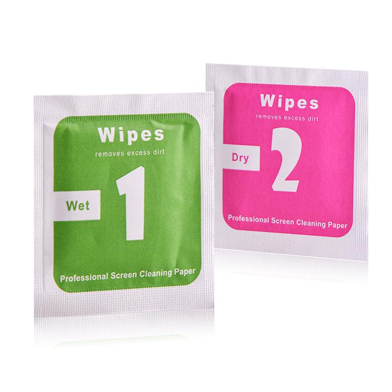 Mobile Phone Screen Wipes Dry Wet Removing fingerprints Cleaning Wipes