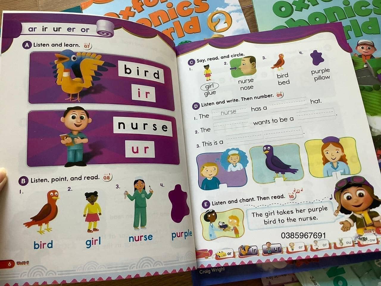 Oxford Phonics Word bộ nhập màu 5 level kèm file audio