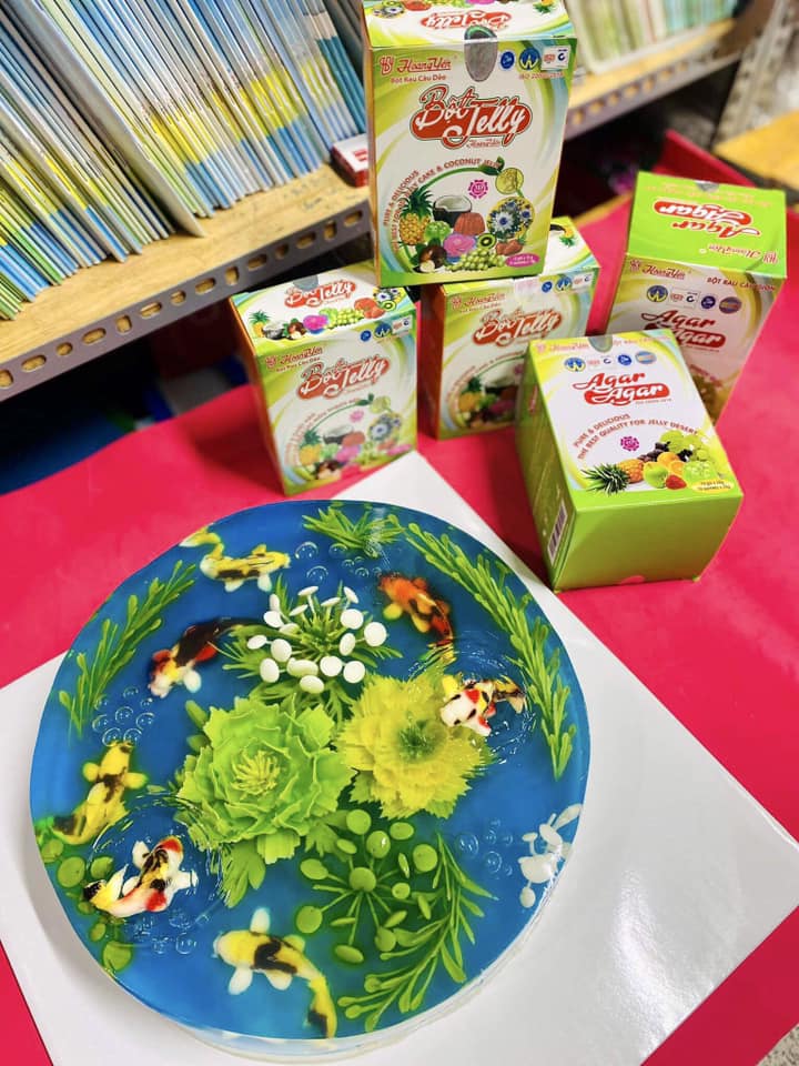 Hộp 12 gói bột rau câu dẻo (jelly) Hoàng Yến, hàng mới chính hãng 100%