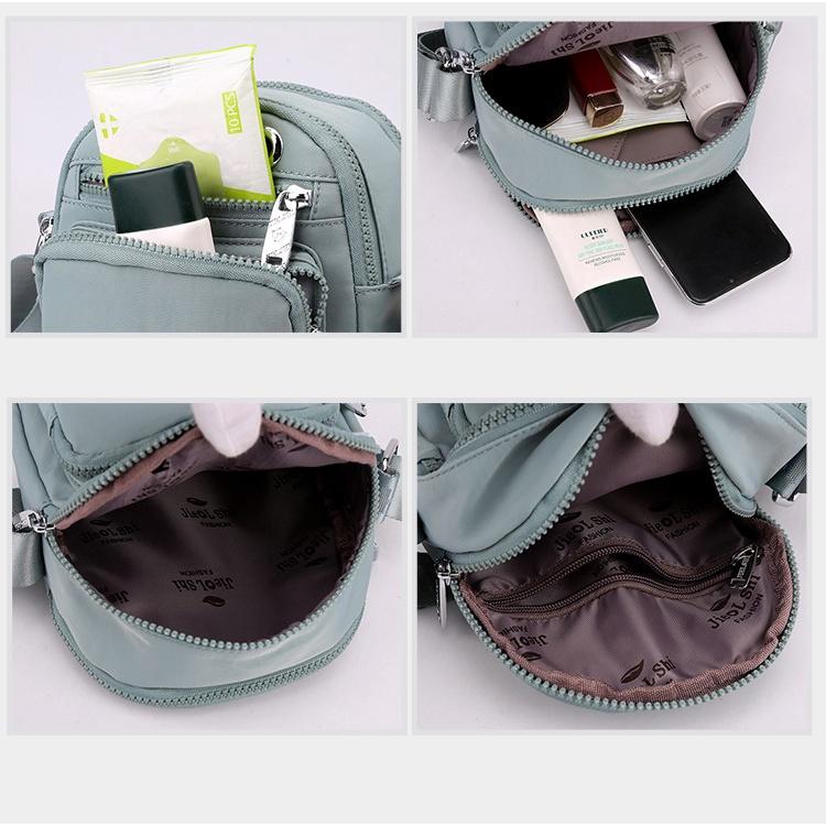 Túi đeo chéo nữ đựng điện thoại form hộp nhiều ngăn đựng vải dù chống nước thời trang đi chơi C51