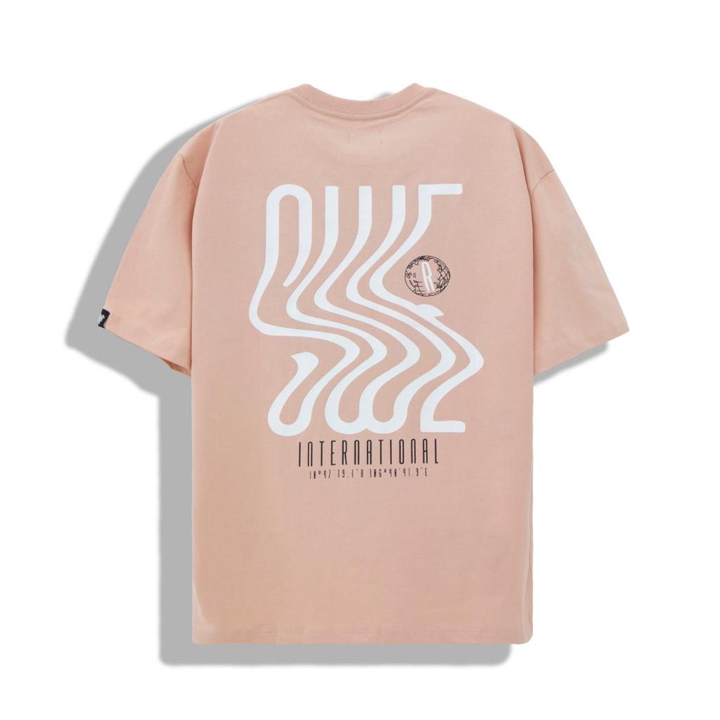 Áo thun nam nữ SWE INTL Pink form rộng, 100% cotton chính hãng
