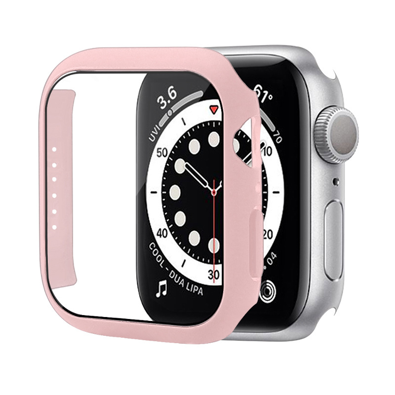 Ốp Case Kính Cường Lực Curved Glass Dành Cho Apple Watch - Hàng Chính Hãng - Pink - 40Mm