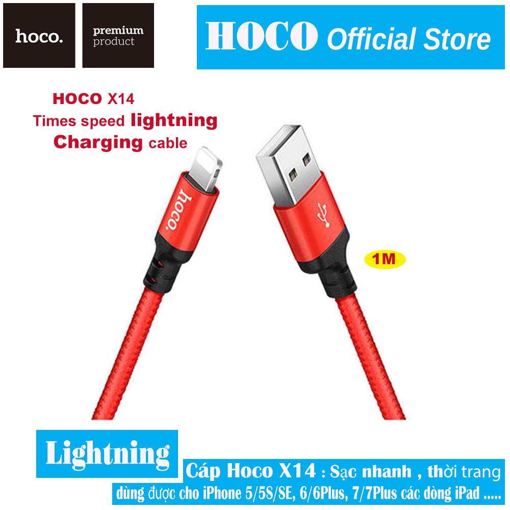 Cáp sạc HOCO X14 Sạc Iphone,Ipad chất lượng cao,siêu bền  - Hàng Chính Hãng