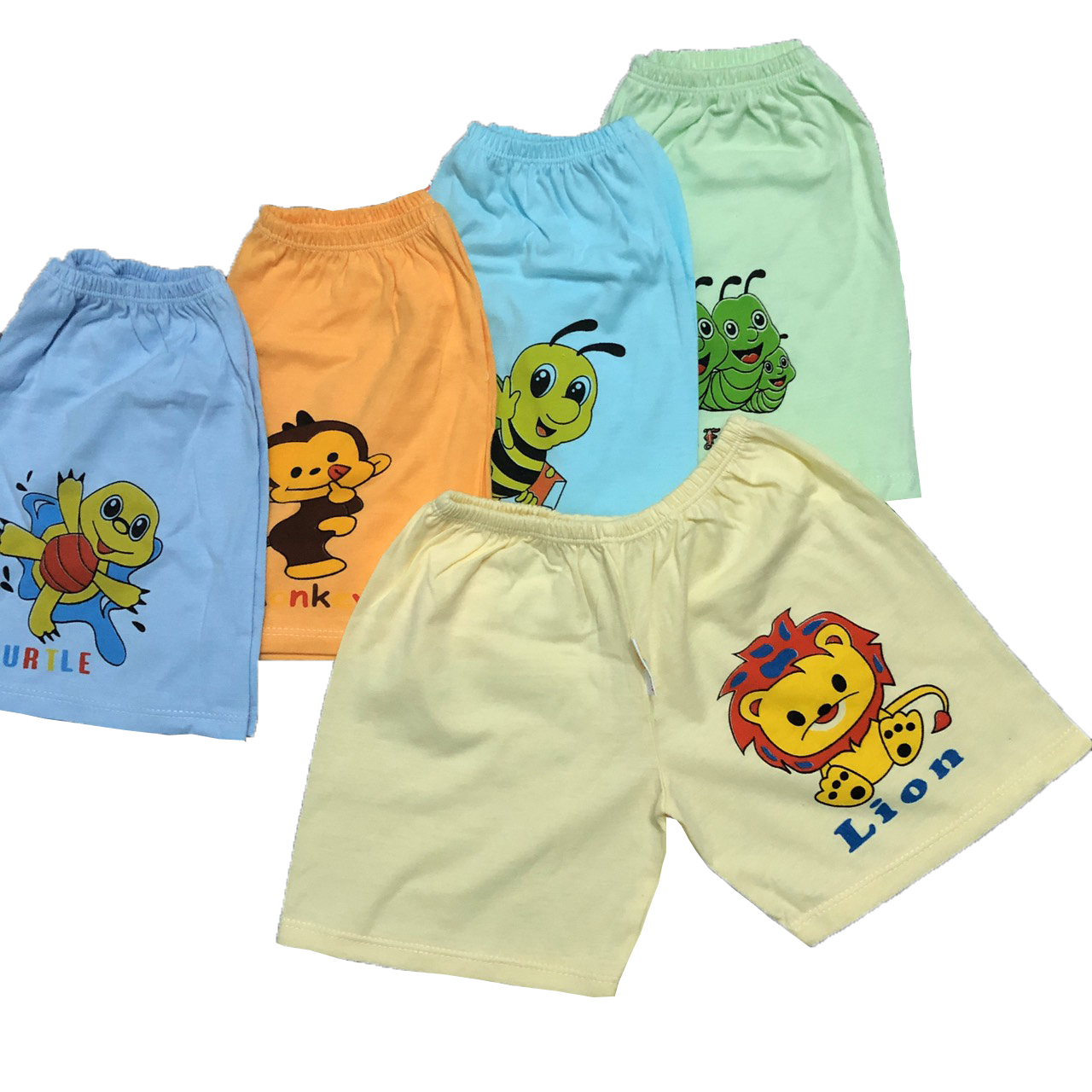 Combo 10 quần đùi cotton màu nhạt cho bé trai, bé gái SS, chất vải cotton mềm, mịn, thấm hút mồ hôi, size cho bé từ 5 đến 23kg, hàng Việt Nam chất lượng