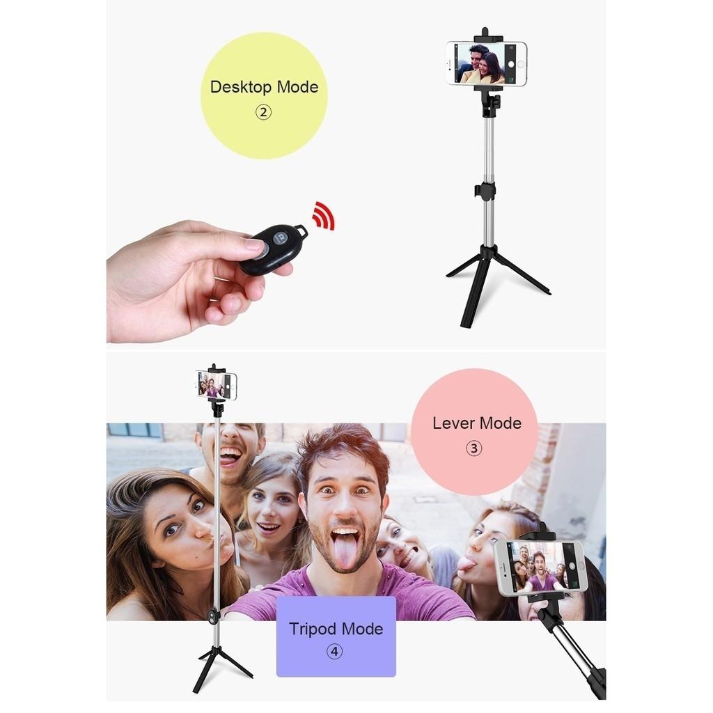 Gậy selfie bluetooth + giá đỡ 3 chân chuyên dụng cho điện thoại di động chất lượng cao