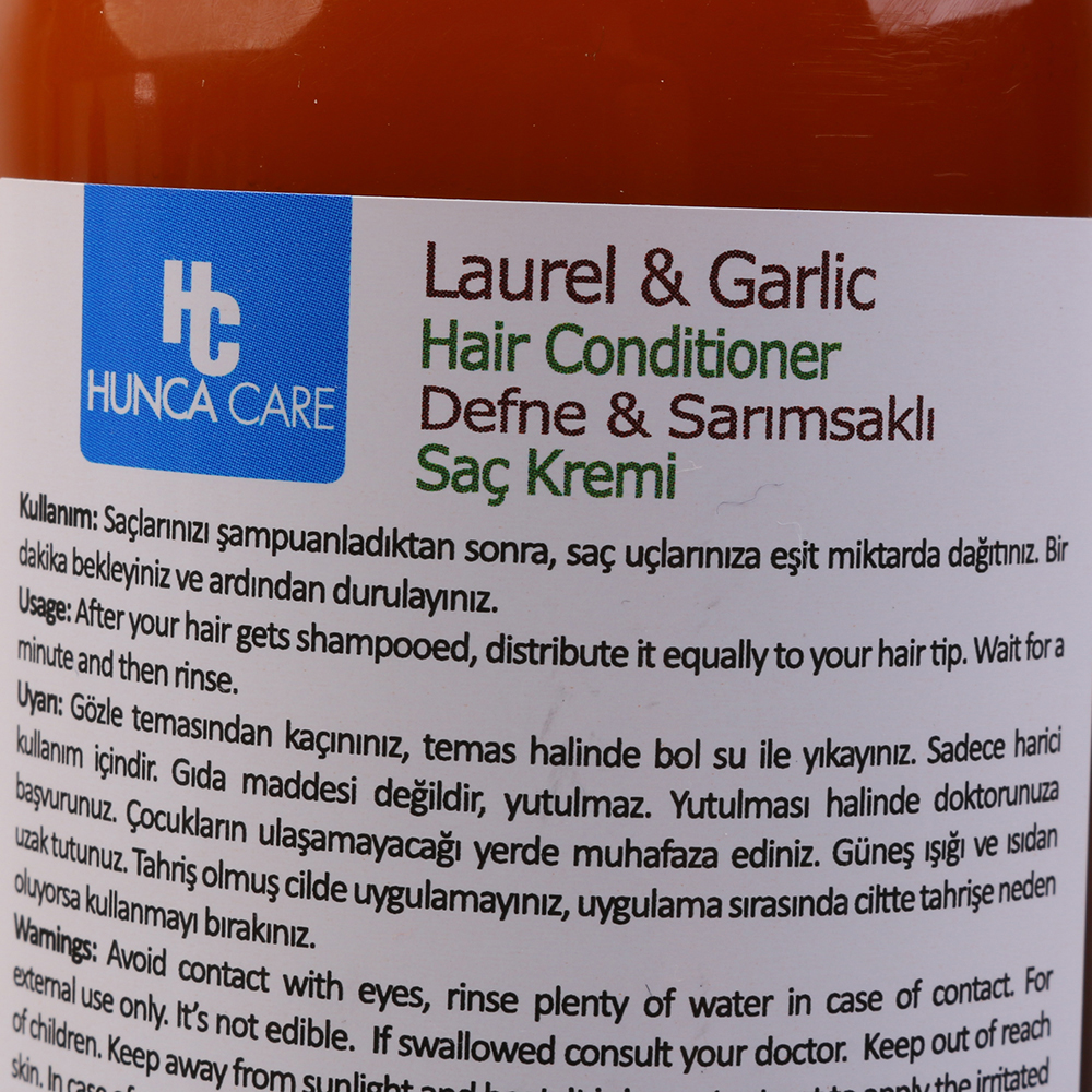 Dầu Xả Giảm Rụng Và Kích Thích Mọc Tóc Chiết Xuất Nguyệt Quế Và Tỏi Hunca Care (400ml)