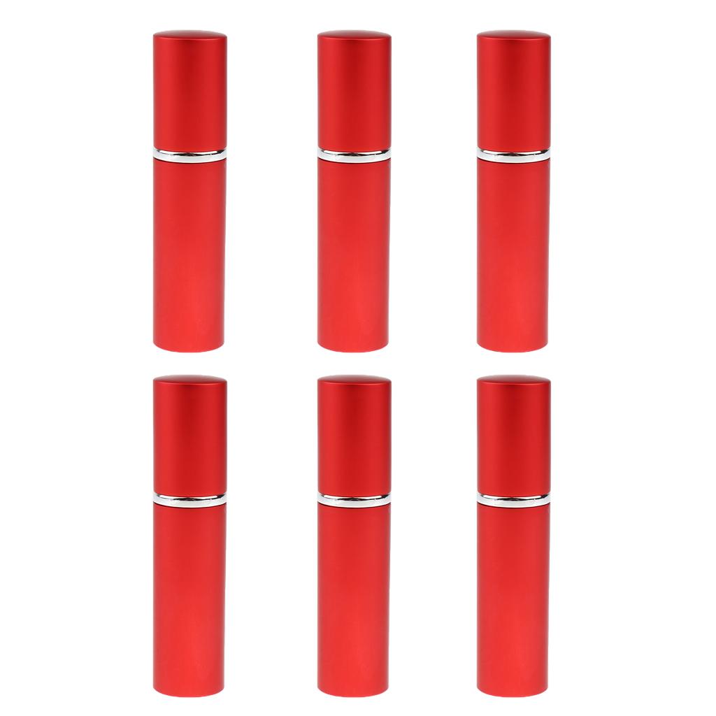 6 Pieces 10ml Refillable Mist Spray Bottle Perfume Pressed Atomizer