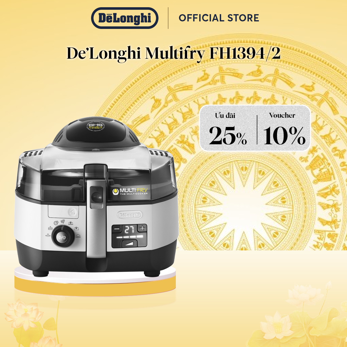 [Hàng chính hãng] Nồi chiên không dầu đa năng DeLonghi FH1394/2