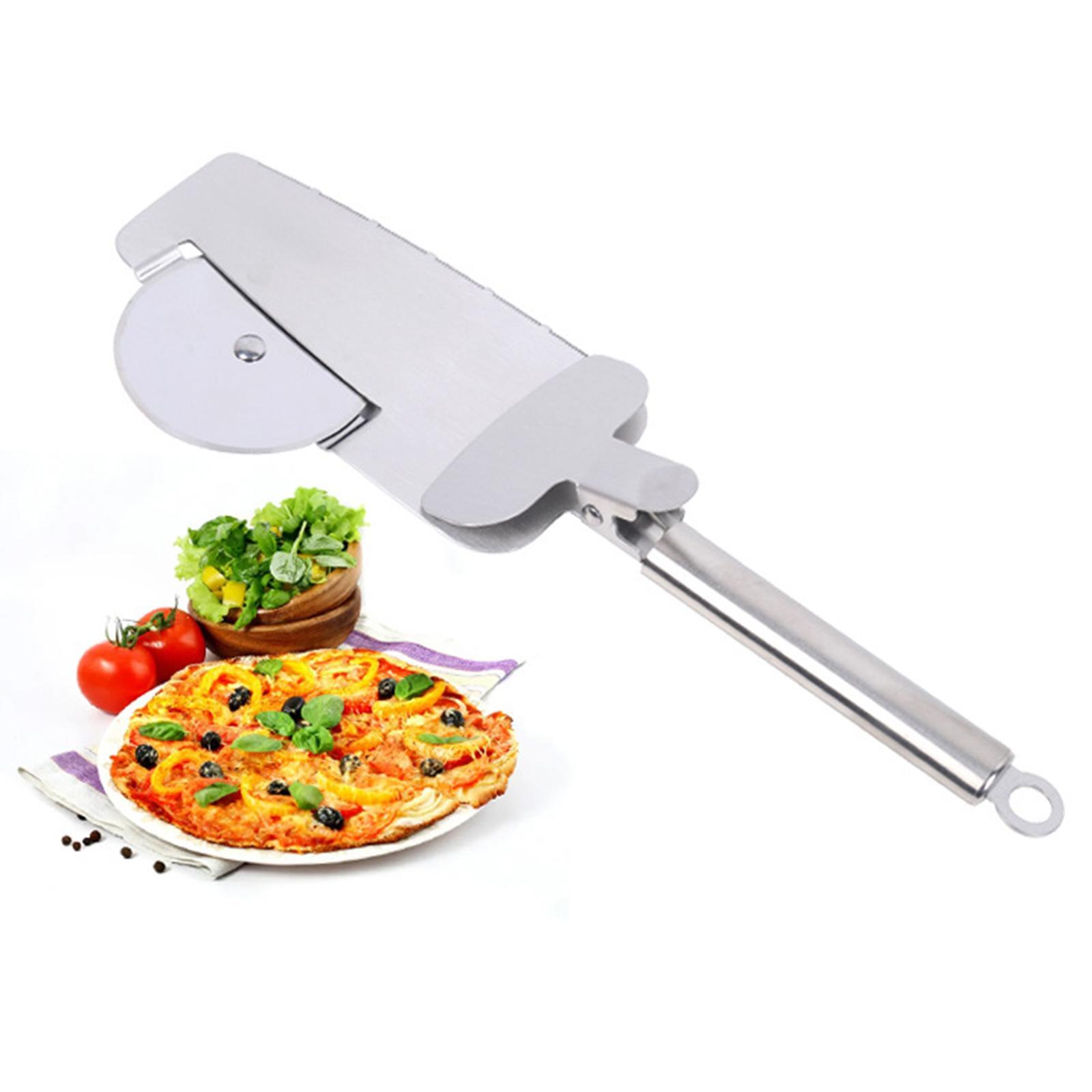 Kitchen Large Pizza Cutter Wheel with Clip Easy to Hold Pizza Cutter