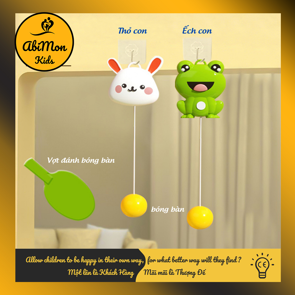 Đồ Chơi Vận Động - Bóng Bàn Treo Tường Cho Bé || Montessori cao cấp || Đồ chơi Gỗ - Giáo Dục - An toàn - Thông minh