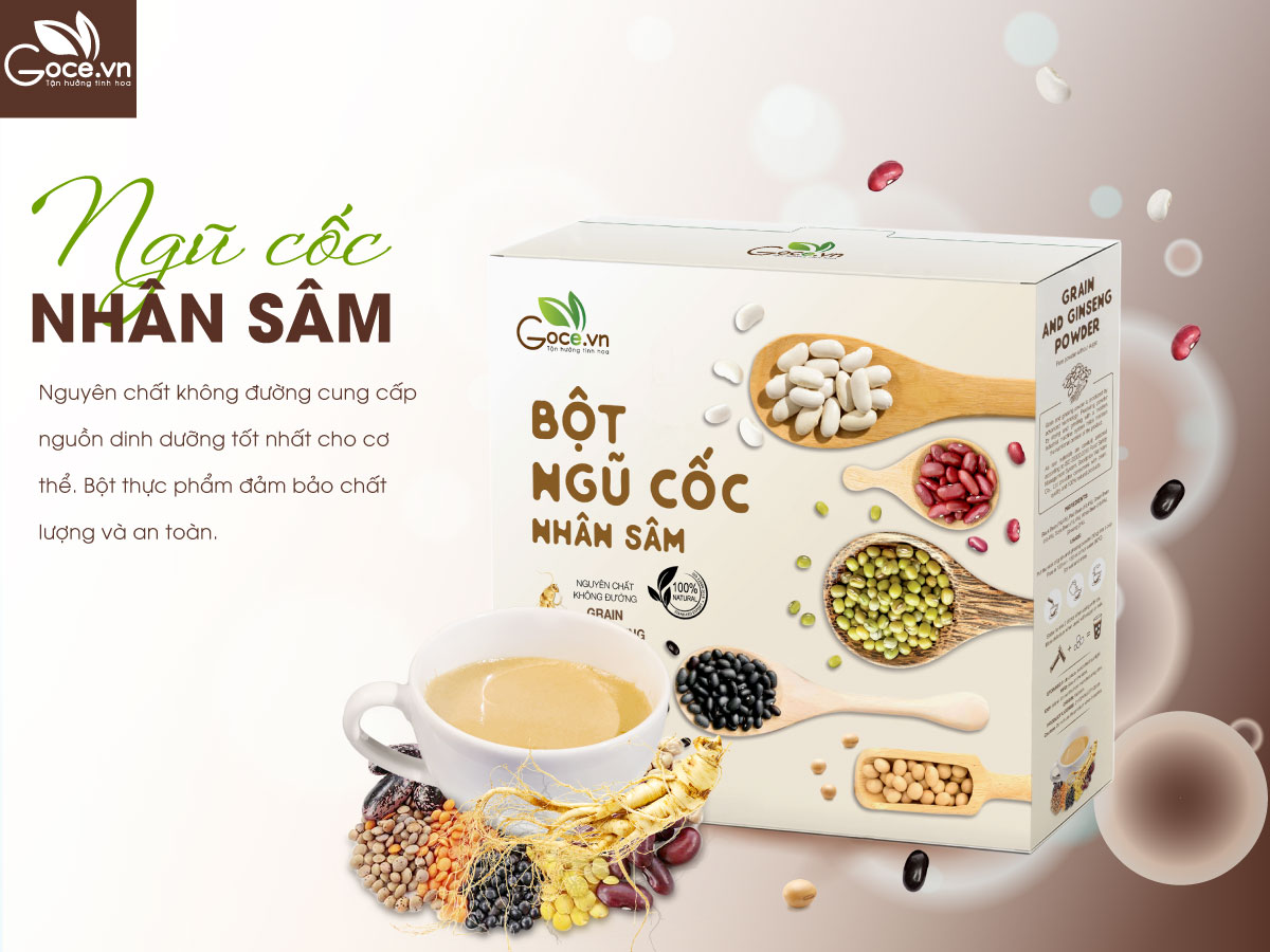 Bột ngũ cốc nhân sâm Goce - 180g (18 gói x 10g)