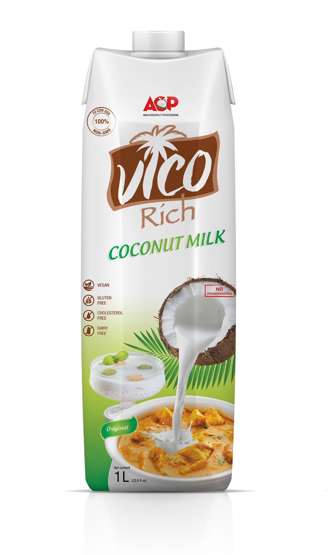 THÙNG 12 HỘP NƯỚC CỐT DỪA UHT VICO RICH 1L