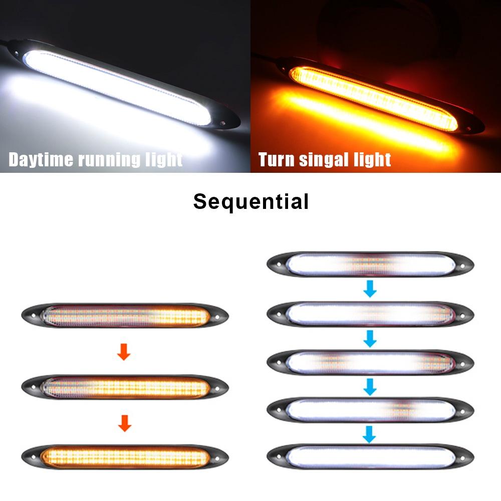 Set 2 đèn led drl báo tín hiệu rẽ cho xe hơi trợ sáng ban ngày
