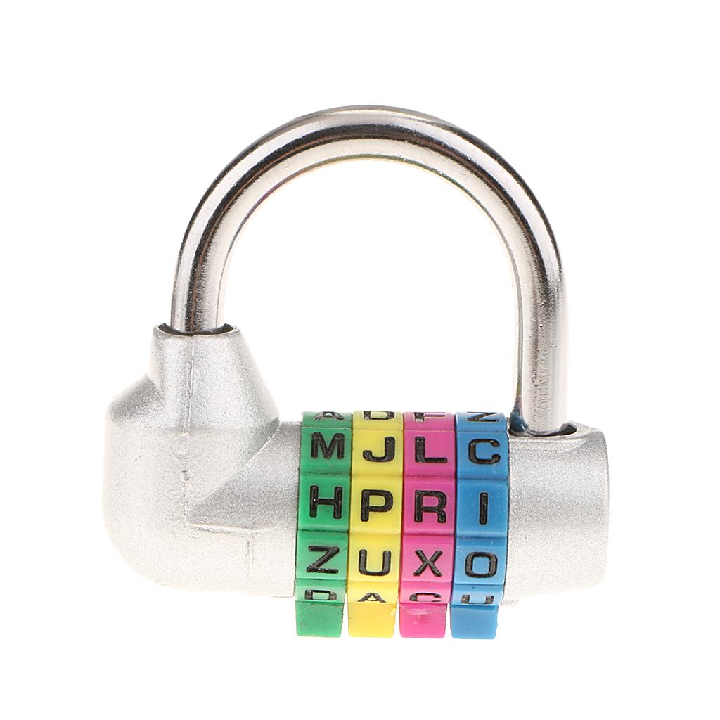 2pcs 4 Letter Combination Locks Password  Padlocks  & Red