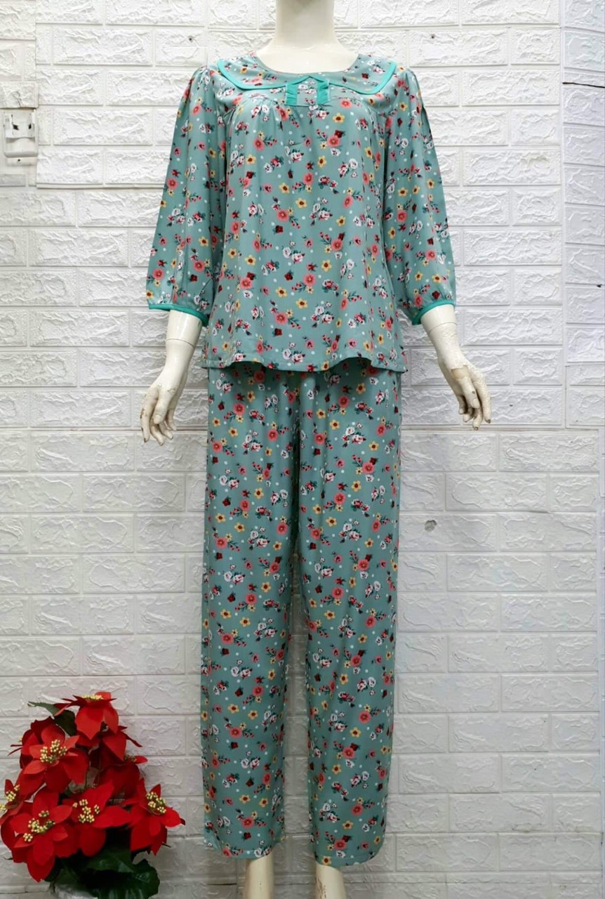 [40kg - 80kg] Đồ Bộ Măc Nhà, Đồ Bộ Nữ Tole (Lanh) 2 Da Tay Quần Dài Tay Lỡ Bigsize, Màu Số 10