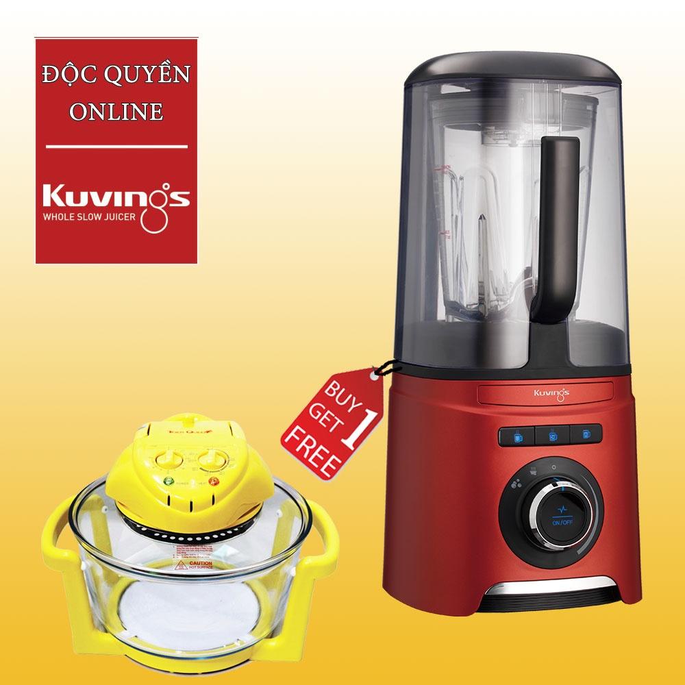 [MUA 1 TẶNG 1] Máy xay sinh tố chân không Kuvings SV-400MB(1.55L) Màu Đỏ - TẶNG LÒ NƯỚNG THỦY TINH TIGER QUEEN AX-777MV - Hàng chính hãng