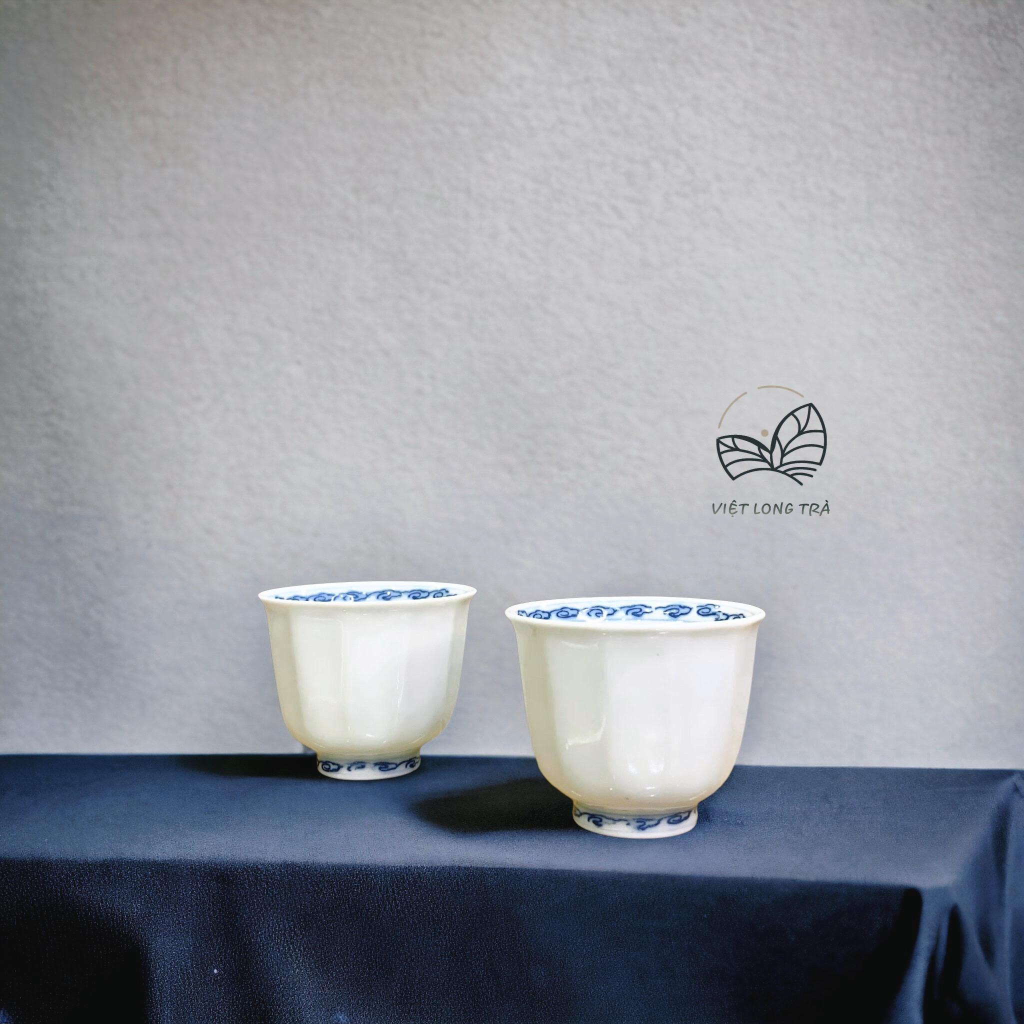 CHÉN SỨ CẢNH ĐỨC VÂN MÂY - DUNG TÍCH 120ML - CHÉN UỐNG TRÀ NGON - TRÀ CỤ BÀN TRÀ - VIỆT LONG TRÀ
