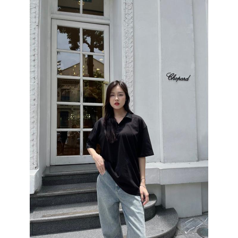 Áo Polo Unisex Richky Polo Shirt Premium Luxury Basic Đen – RKO3