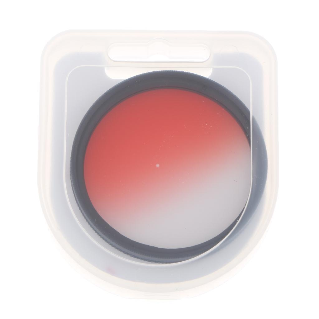52mm Graduated Gradient Neutral Density Color Filter Kit - Grey Blue Purple Red Green Filters Set