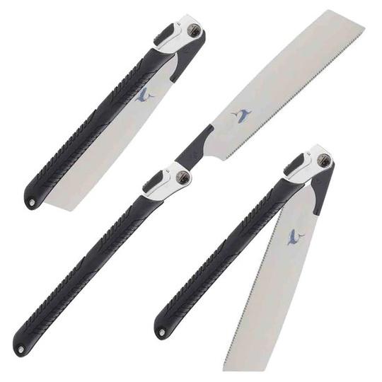 Cưa gỗ Cầm Tay Takagi Shark Saw Foldable KATABA 265mm - Loại Gấp | Bước Răng Cưa Nhỏ, Thép SK-85, Cán Bọc Su Mềm, Lưỡi Thay Thế