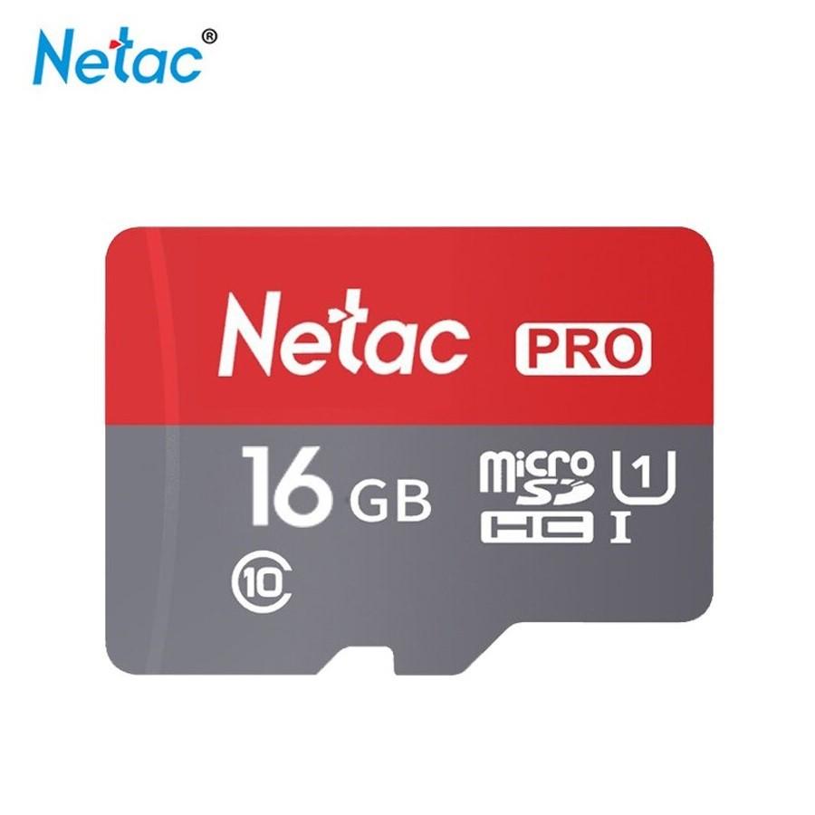 Thẻ nhớ microSDHC Netac Pro 16GB U1 2K 90MB/s - Không Box (Đỏ) - Nhất Tín Computer