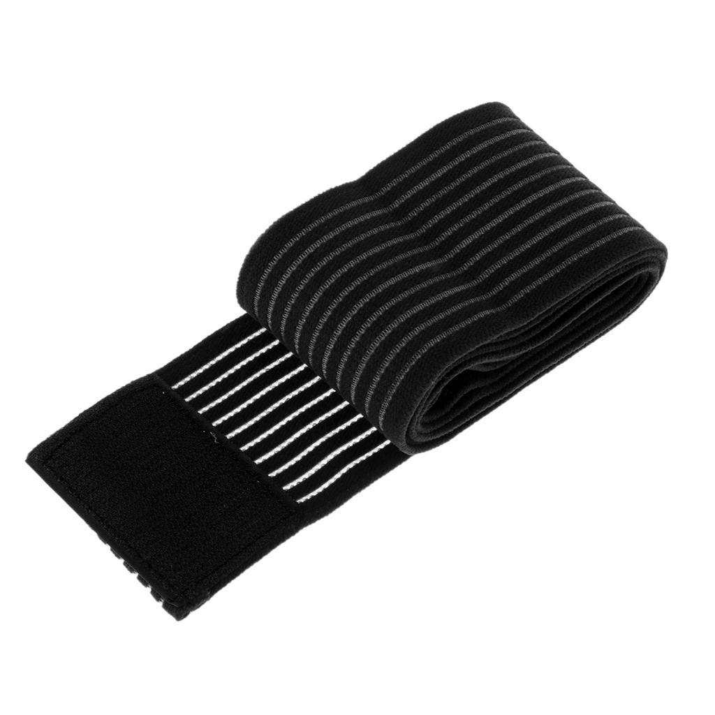 2xElastic Bandage Sport Brace Wrap Training Equipment Accessories Black 120cm