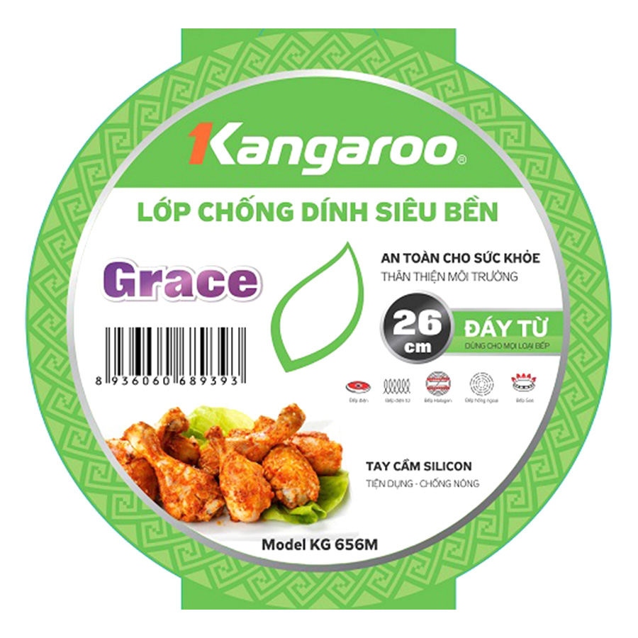 Chảo vân đá Kangaroo KG656M 26cm