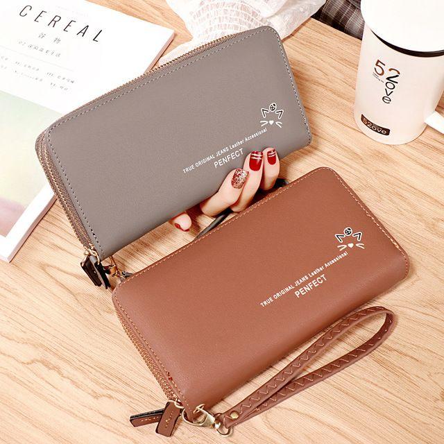 Ví nữ cầm tay cao cấp 2 ngăn kéo sang trọng, thiết kế nhiều ngăn tiện dụng ví nữ dễ thương, ví cầm tay nữ