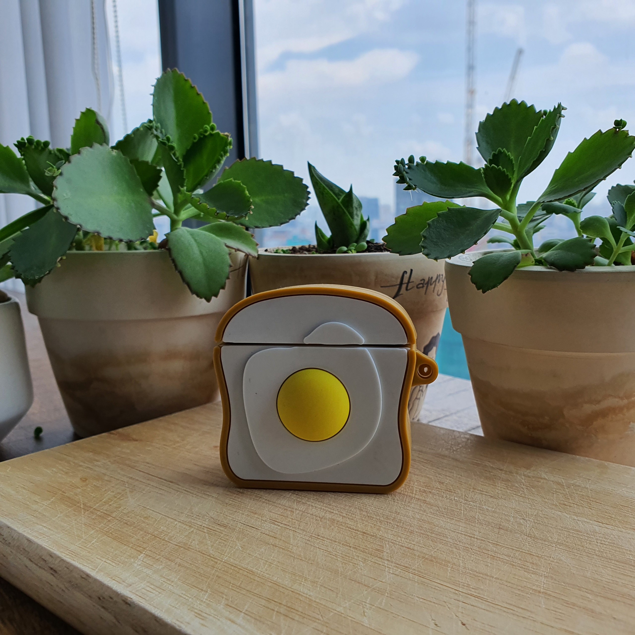 Bao Case Silicon Cho Tai Nghe Apple AirPods 1 / AirPods 2 - Hình Trứng Rán