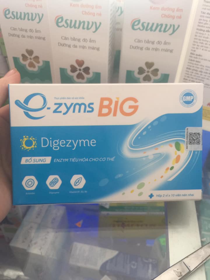 E-zyms Big - Bổ sung enzym tiêu hóa cho người lớn, giúp ăn ngon, tăng hấp thu - Hộp 20 gói