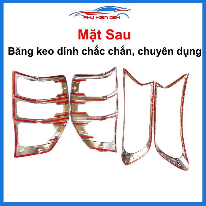 Ốp viền đèn pha hậu mạ crom Ranger 2014-2015-2016-2017-2018-2019-2020-2021 chống trầy trang trí bảo vệ xe