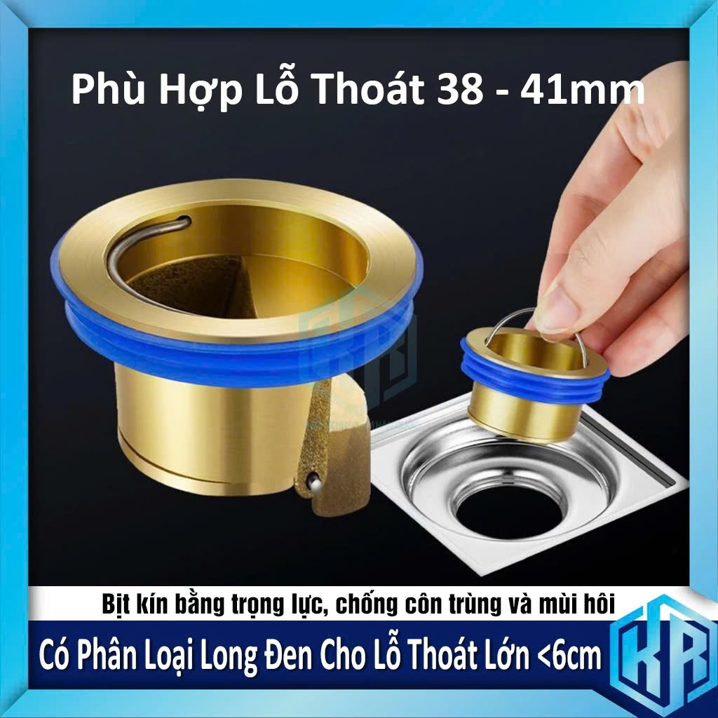 Nắp Cống Thoát Nước Bằng Đồng – Combo 2 Cái, Chống Mùi Hôi &amp; Côn Trùng Vào Nhà