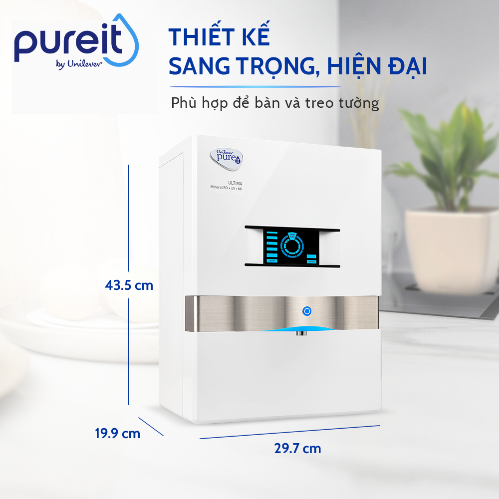 [COMBO TIẾT KIỆM] Máy Lọc Nước Pureit Ultima Trắng và Lõi lọc thô, Bộ lọc thay thế Pureit Ultima 1 (GKK1) - Hàng chính hãng