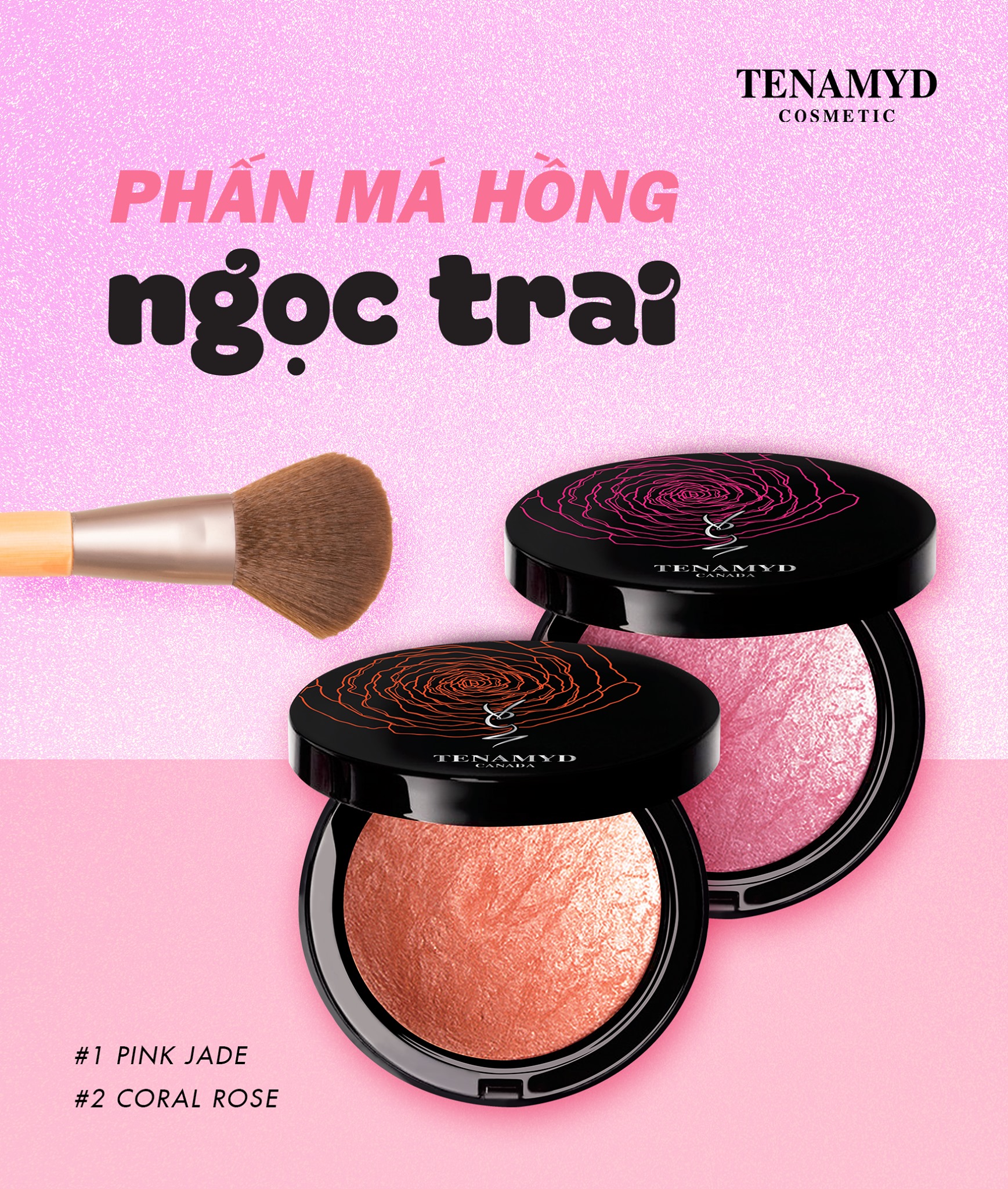Phấn má hồng ngọc trai TENAMYD Magic Pearl Blush 10g