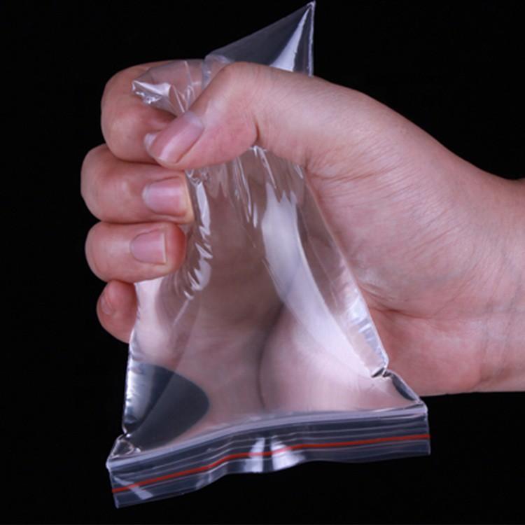 Túi zip viền đỏ loại dày 1kg túi zip chỉ đỏ túi zip mini đủ size